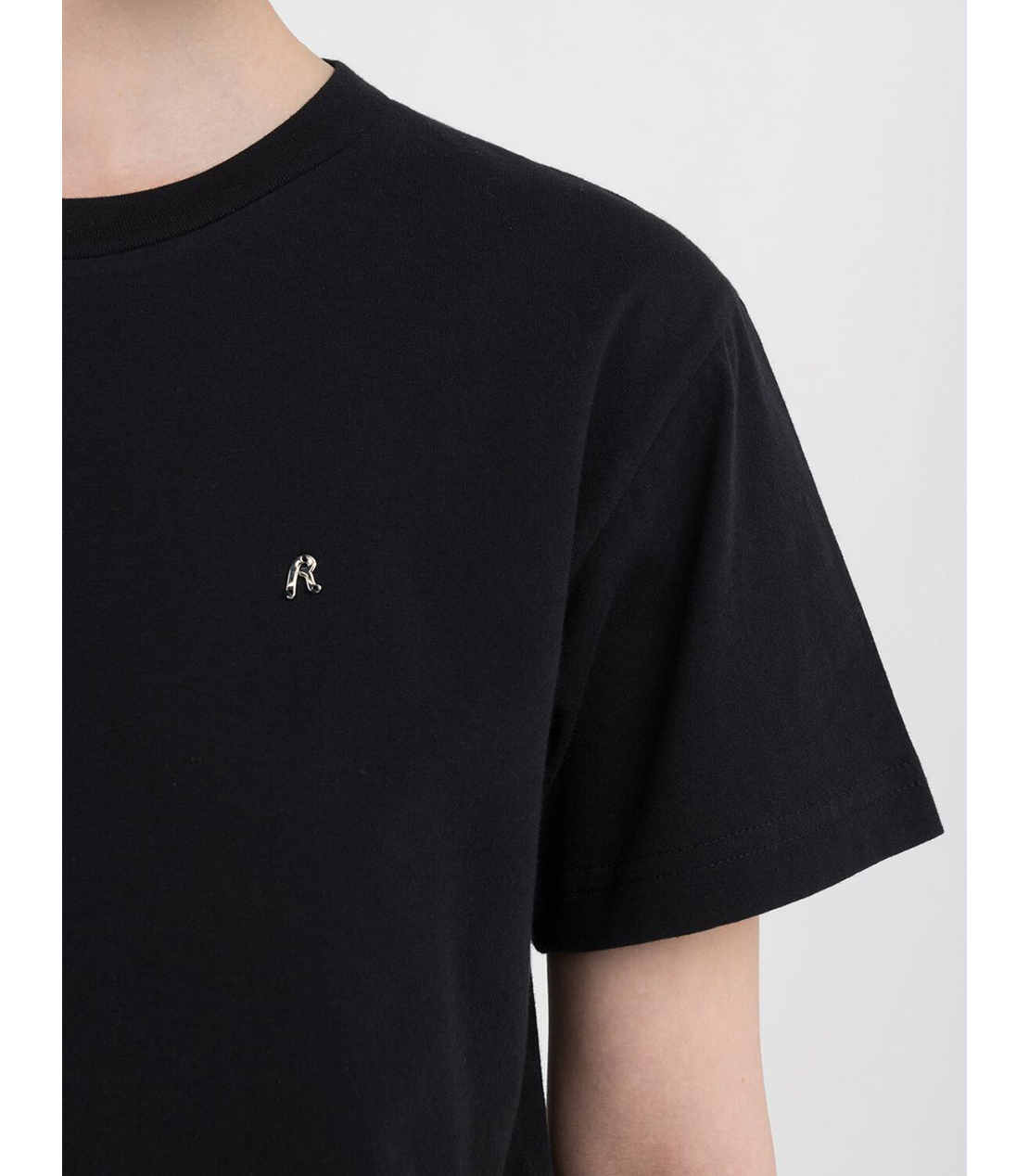 コットンジャージーRロゴTシャツ 詳細画像 ブラック 4